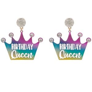 BIRTHDAY QUEEN Crown Earrings